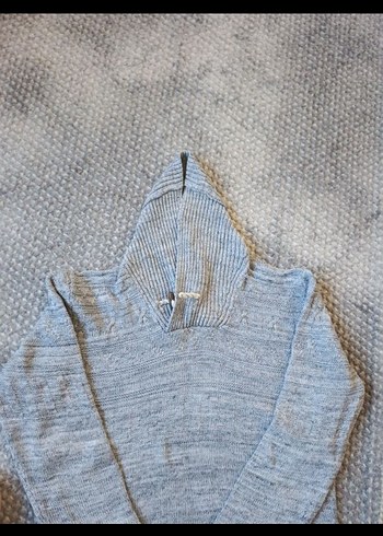 Gri Örgü Erkek Triko Kazak - Görsel 4