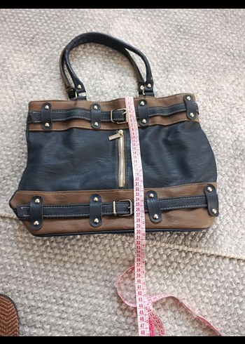 Kahverengi Tokalı Deri Kadın Çanta - Görsel 3