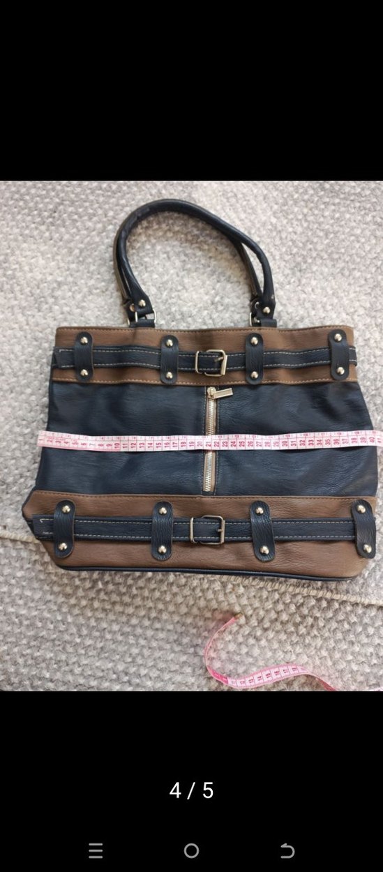 Kahverengi Tokalı Deri Kadın Çanta - Görsel 2