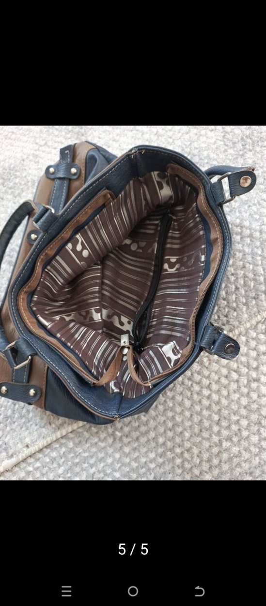 Kahverengi Tokalı Deri Kadın Çanta - Görsel 5