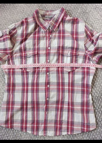 Pembe Kareli Pamuklu Uzun Kollu Gömlek - Görsel 3