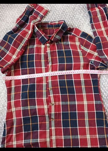 Renkli Kareli Uzun Kollu Kadın Gömlek - Görsel 2