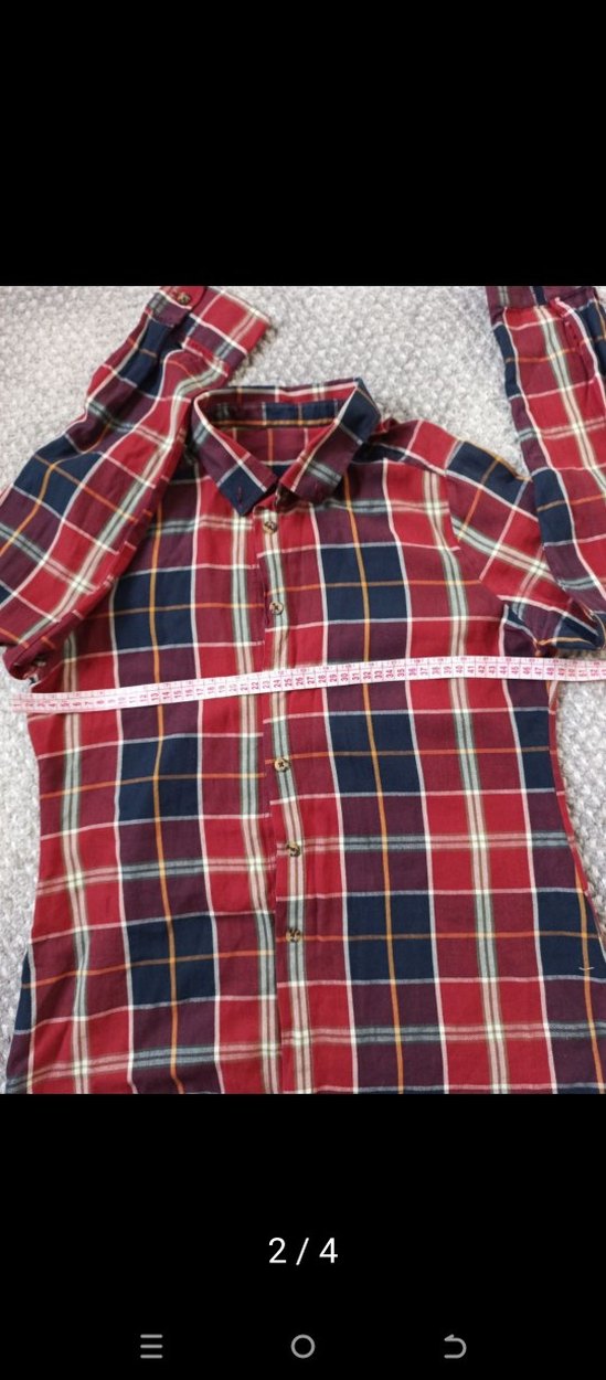 Renkli Kareli Uzun Kollu Kadın Gömlek - Görsel 2