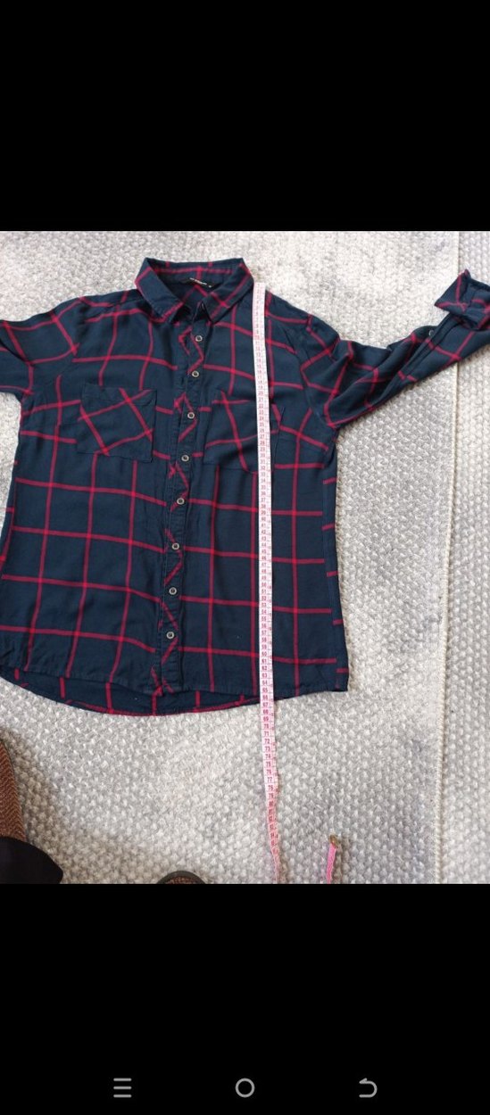 Kadın Bordo Kareli Uzun Kollu Gömlek - Görsel 3