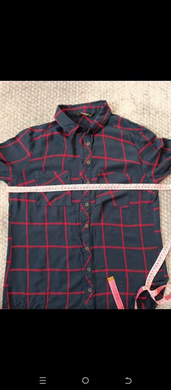 Kadın Bordo Kareli Uzun Kollu Gömlek - Görsel 4