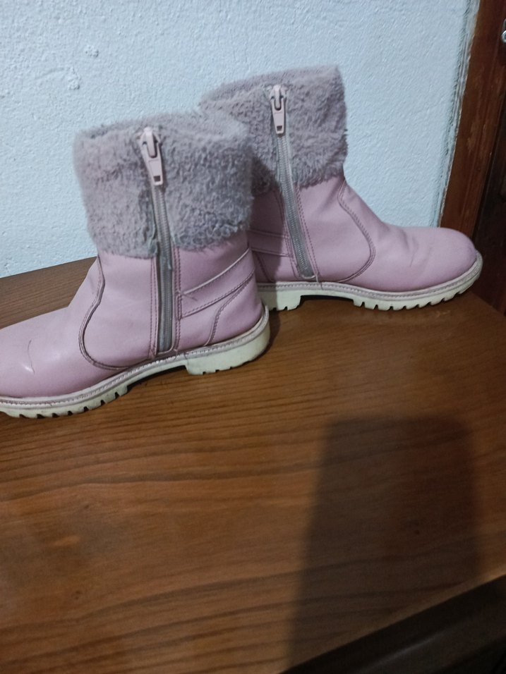 Kız Çocuk Pastel Pembe Kürklü Bot - Görsel 2