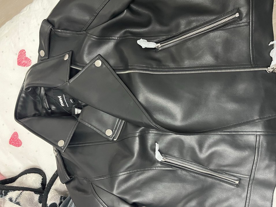 Kadın Siyah Deri Ceket - Görsel 2