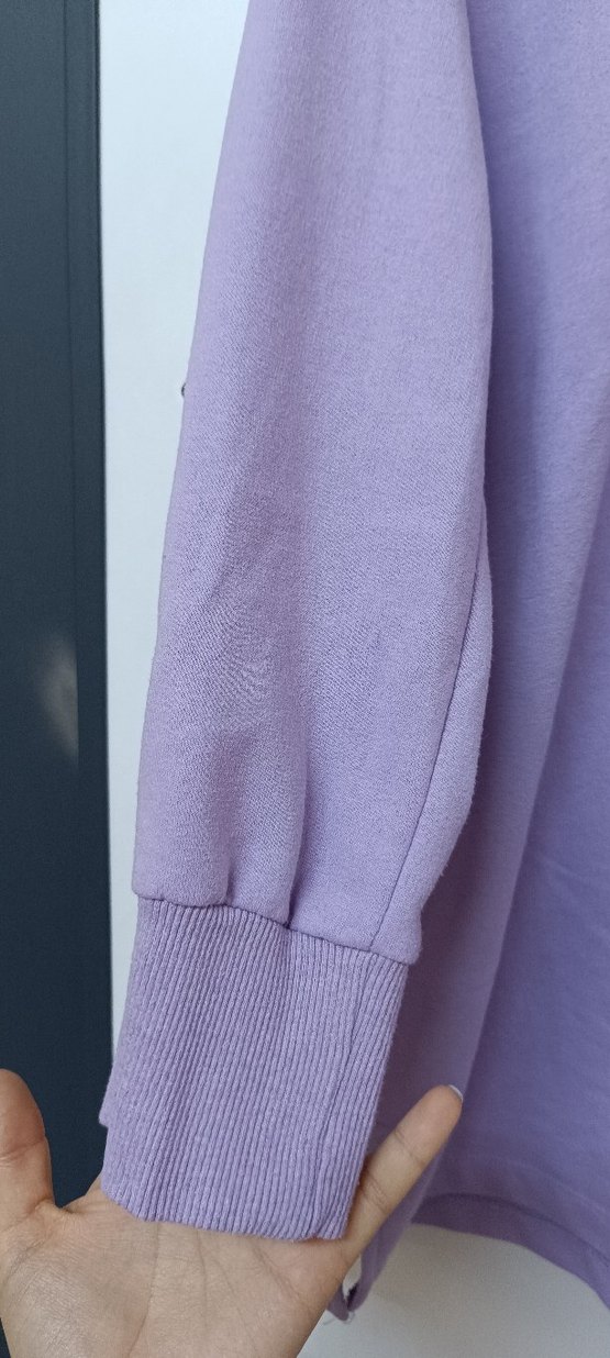 Mor Baskılı Kadın Sweatshirt - Görsel 2