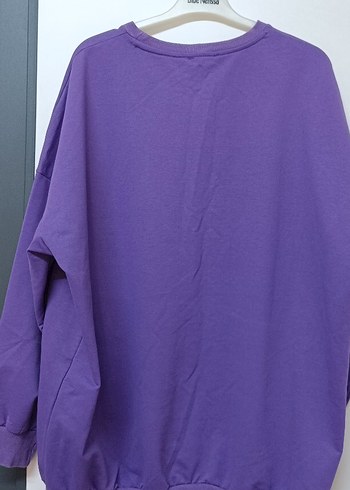 Mor Baskılı Kadın Sweatshirt - Görsel 2