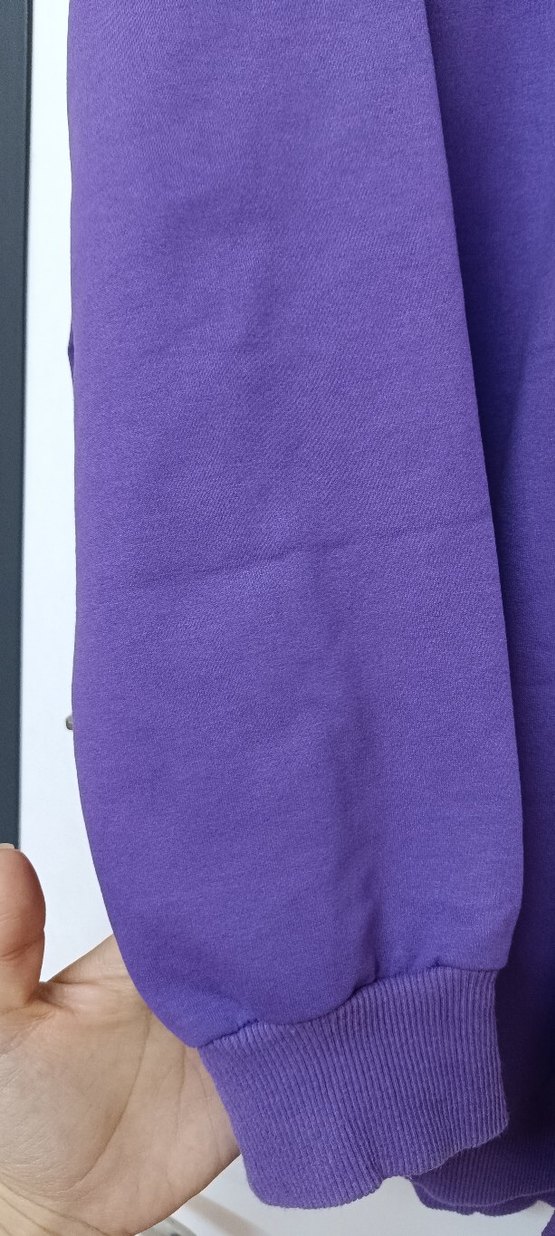 Mor Baskılı Kadın Sweatshirt - Görsel 4