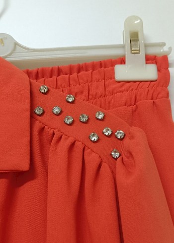 Uzun Kırmızı Düğmeli Kadın Tunik - Görsel 3