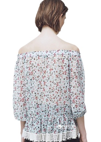 Mango omzu açık bluz - Görsel 8