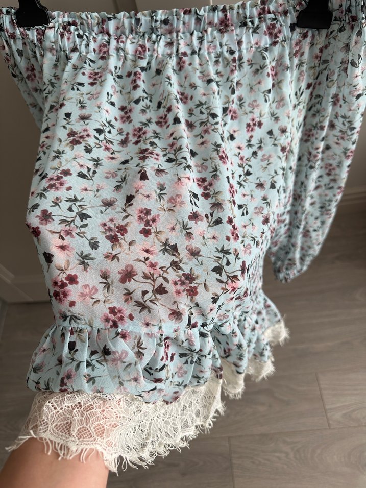 Mango omzu açık bluz - Görsel 5