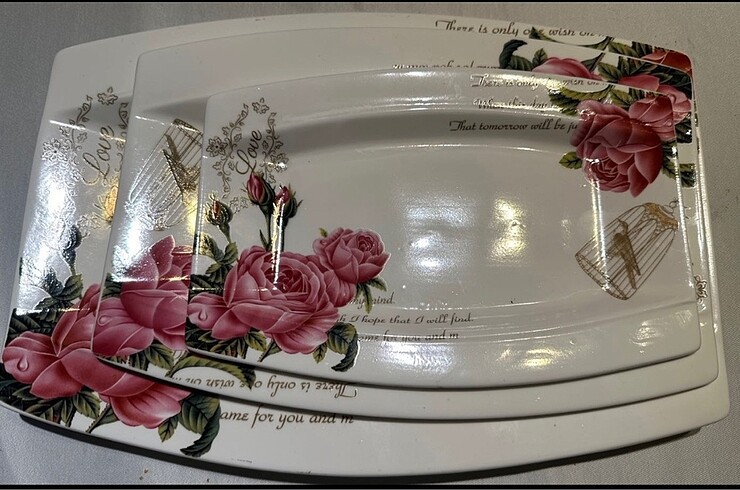 3lü servis tabağı