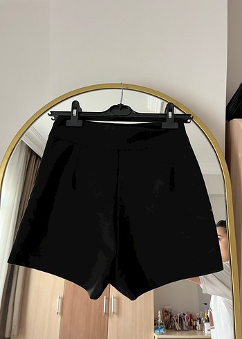 Düz Siyah Pilili Mini Etek - Görsel 5