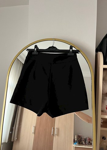 Düz Siyah Pilili Mini Etek - Görsel 4