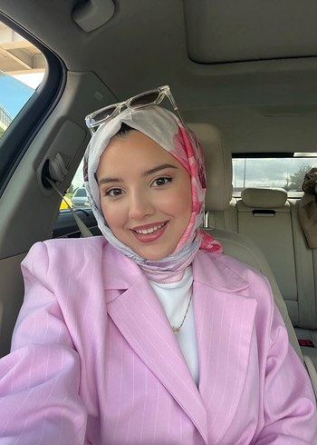 Pembe Drapeli Kadın Şal - Görsel 4