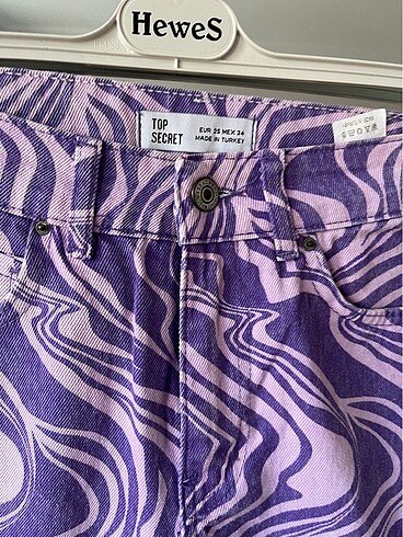 Mor şekilli pantolon - Görsel 4