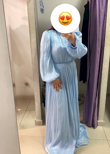 Abiye Mavi tesettür abiye