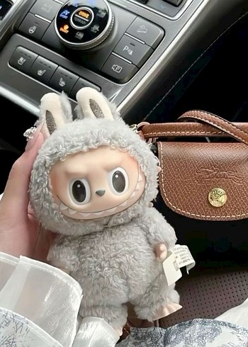 Gri Peluş labubu Oyuncak