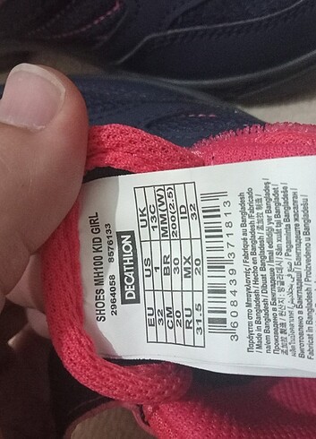 32 Beden Decathlon kız çocuk ayakkabısı 