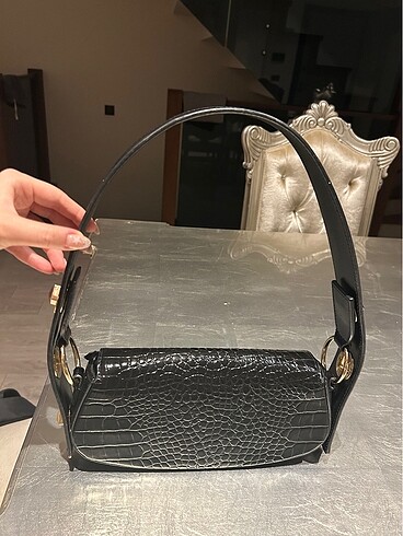 Beden siyah Renk Lilith Black Croc Manc Çanta