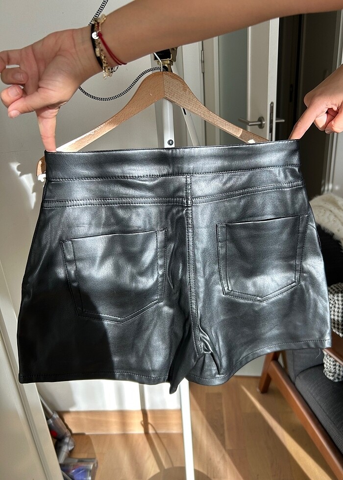 deri şort etek - Görsel 3