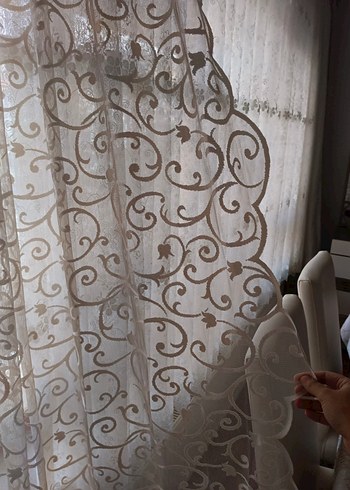 Beden Açık Pudra Düz Fon Perde