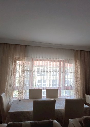 Beden ten rengi Renk Açık Pudra Düz Fon Perde