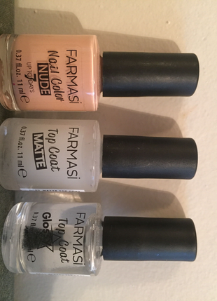 2 tane Farmasi Top Coat - 1 tane Farmasi Nude Oje - 