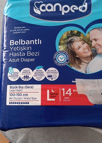 canped yetişkin bezi 2 paket