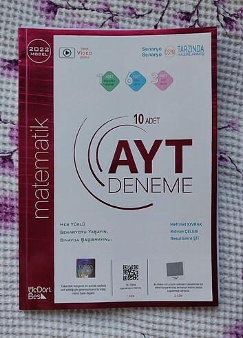 Üç dört beş yayınları 10 adet tyt matematik denemesi