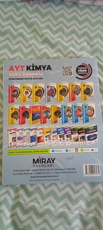  Miray Yayınları Ayt Kimya soru bankası