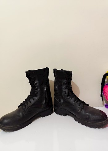 Siyah Kamuflaj Desenli Erkek Bot - Görsel 2