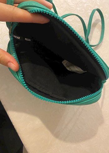 Pull and Bear Pull bearYeşil Deri Kadın Çapraz Çanta