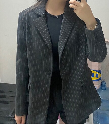 Milla çizgili blazer