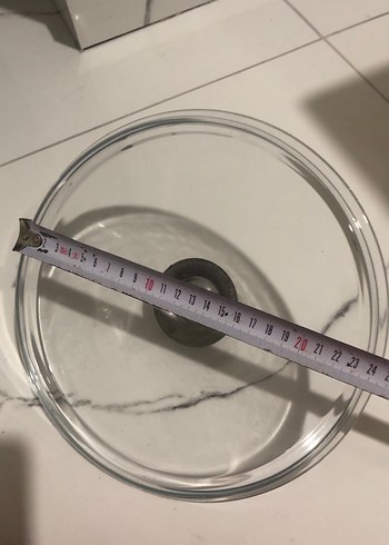 Beden Beyaz Saplı Cam Tencere Kapağı