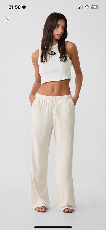 Stradivarius keten pantolon