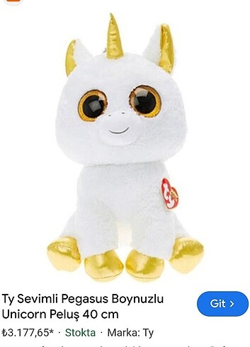 Tyess Ty Beanie Pegasus the White Unicorn
