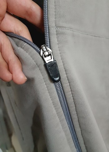 Nike Gri Kapüşonlu Fermuarlı Ceket - Görsel 6