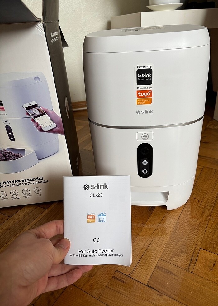 S-Link SL-23 Otomatik Mama Kabı Kamerali Iki Yönlü Ses 6L WiFi K - Görsel 3