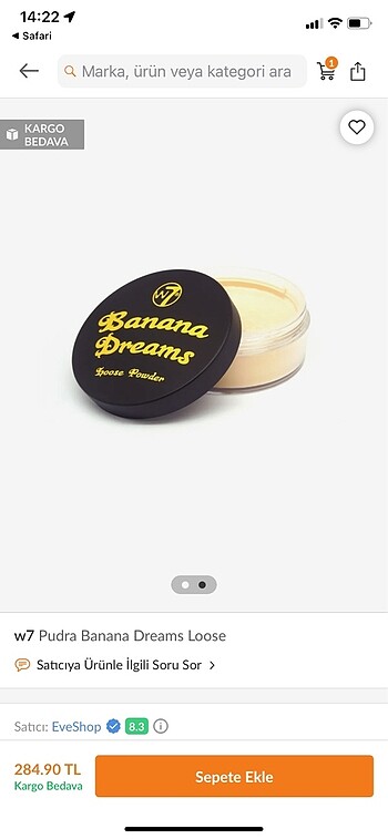 Beden Banana Dreams Pudra