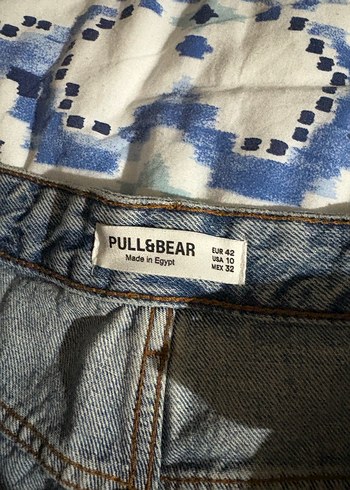 Kadın Mavi Mini Kot Şort - Görsel 3