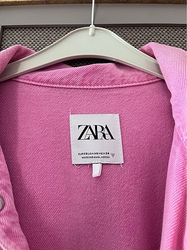 xs Beden pembe Renk zara pembe kot ceket