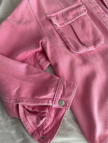 xs Beden zara pembe kot ceket
