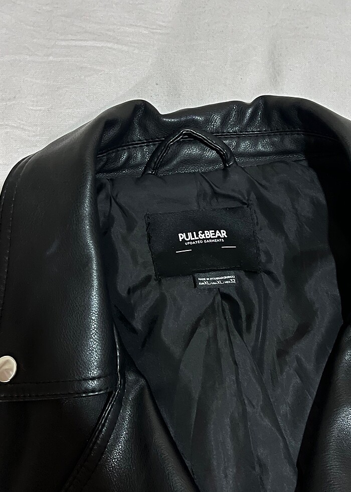 pull&bear deri ceket - Görsel 3