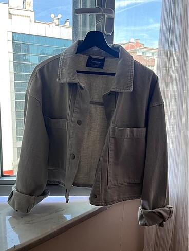 pullandbear crop ceket - Görsel 6