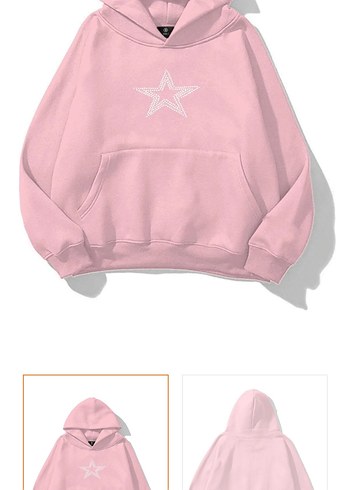 Pembe Kadın Kapüşonlu Sweatshirt