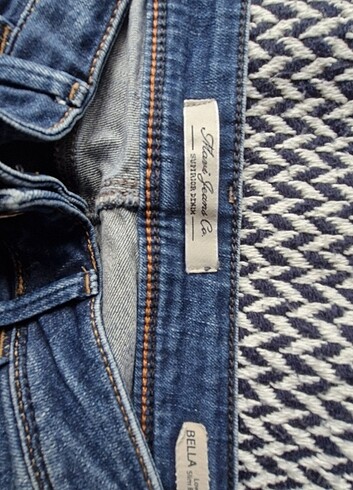 27 Beden mavi Renk Mavi jeans İspanyol paça pantolon