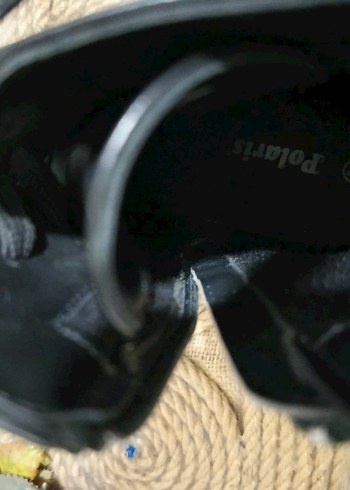 Siyah Deri Gotik Kadın Botu - Görsel 4